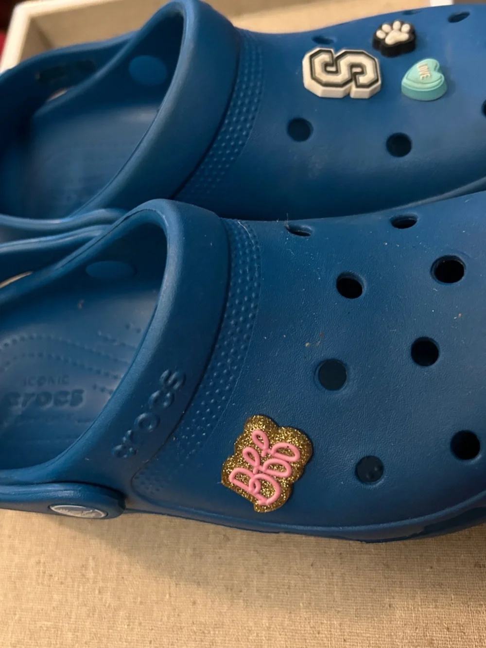 CROCS Kids Blue Classic Clog with Charms